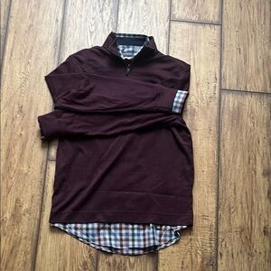 Van Heusen Red Casual Button Down Shirt